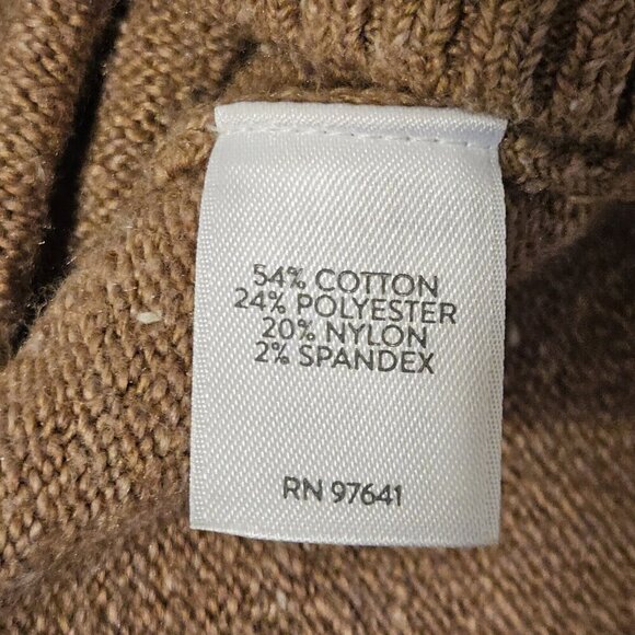 J. Jill Women's Sz: L Brown Long Soft Cowl Neck Knitted Pullover Sweater Dress - Picture 4 of 6